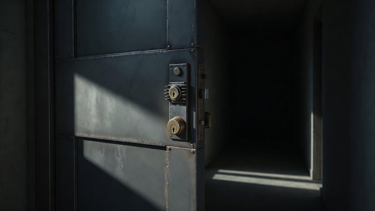 Puerta de vivienda con cerradura de seguridad representando la protección frente a la ocupación ilegal en España 2026